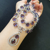 Stunning Purple Amethysts Necklace Set
